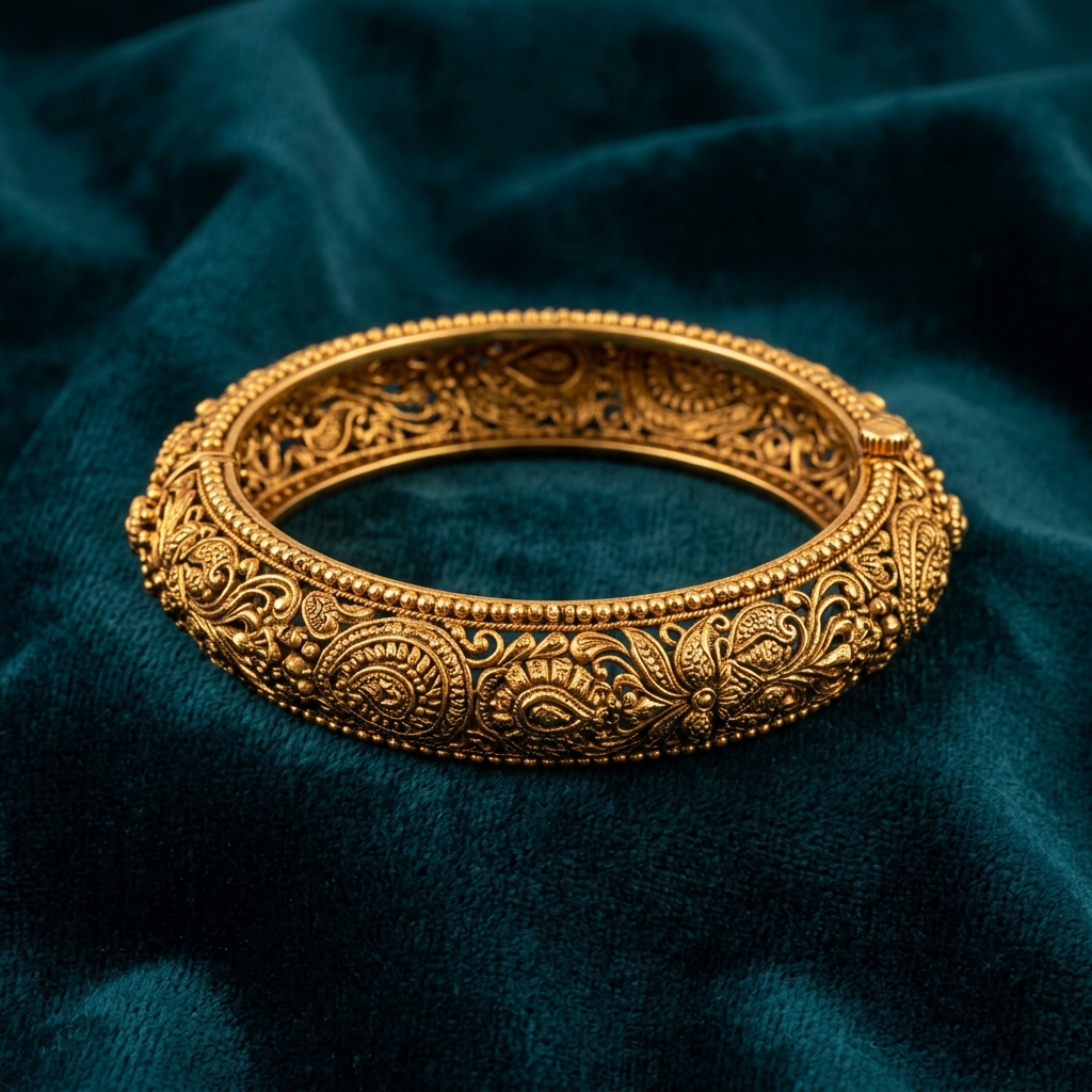 Antique gold bangle