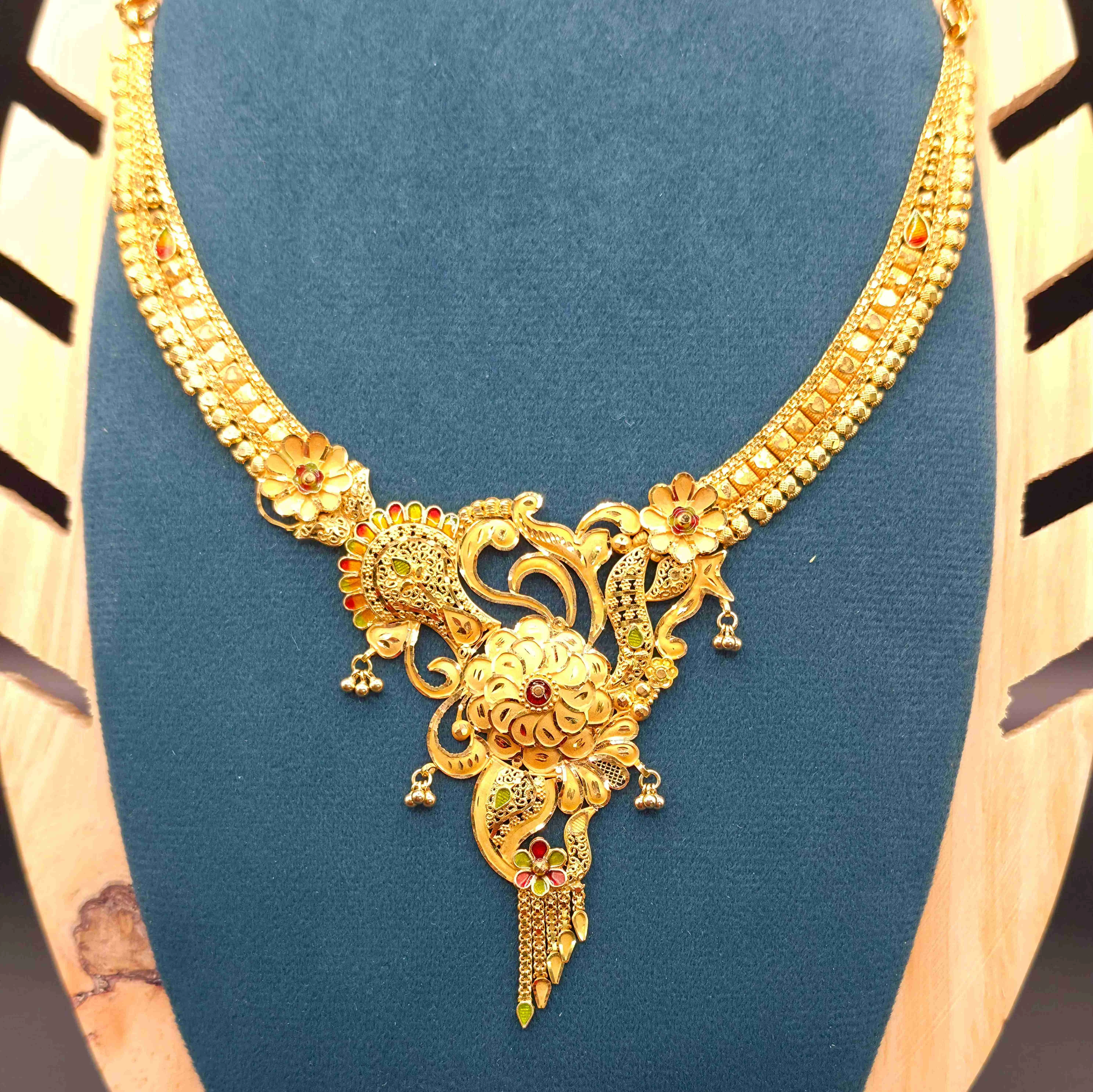 MINA FLOWER BRIDAL NECKLACE