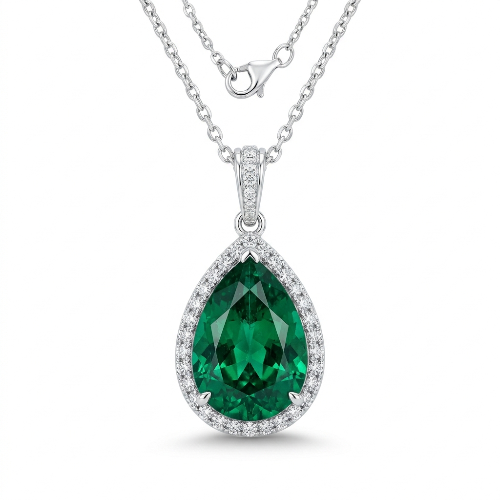 Royal Emerald Diamond Pendant